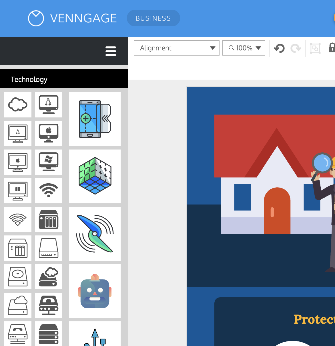 Venngage vs Visme Venngage Side by Side Icons
